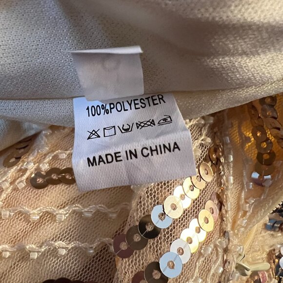 Glamorous Gold Sequin Midi Dress - Picture 8 of 8